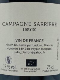 Campagne Sarriere Patience Vin de France Luberon