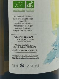 Domaine du Petit Bonhomme vin blanc nature du Luberon