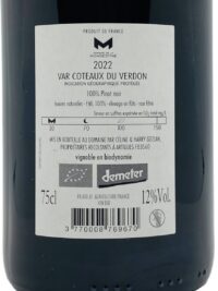 La Mongestine vin nature Pinot noir